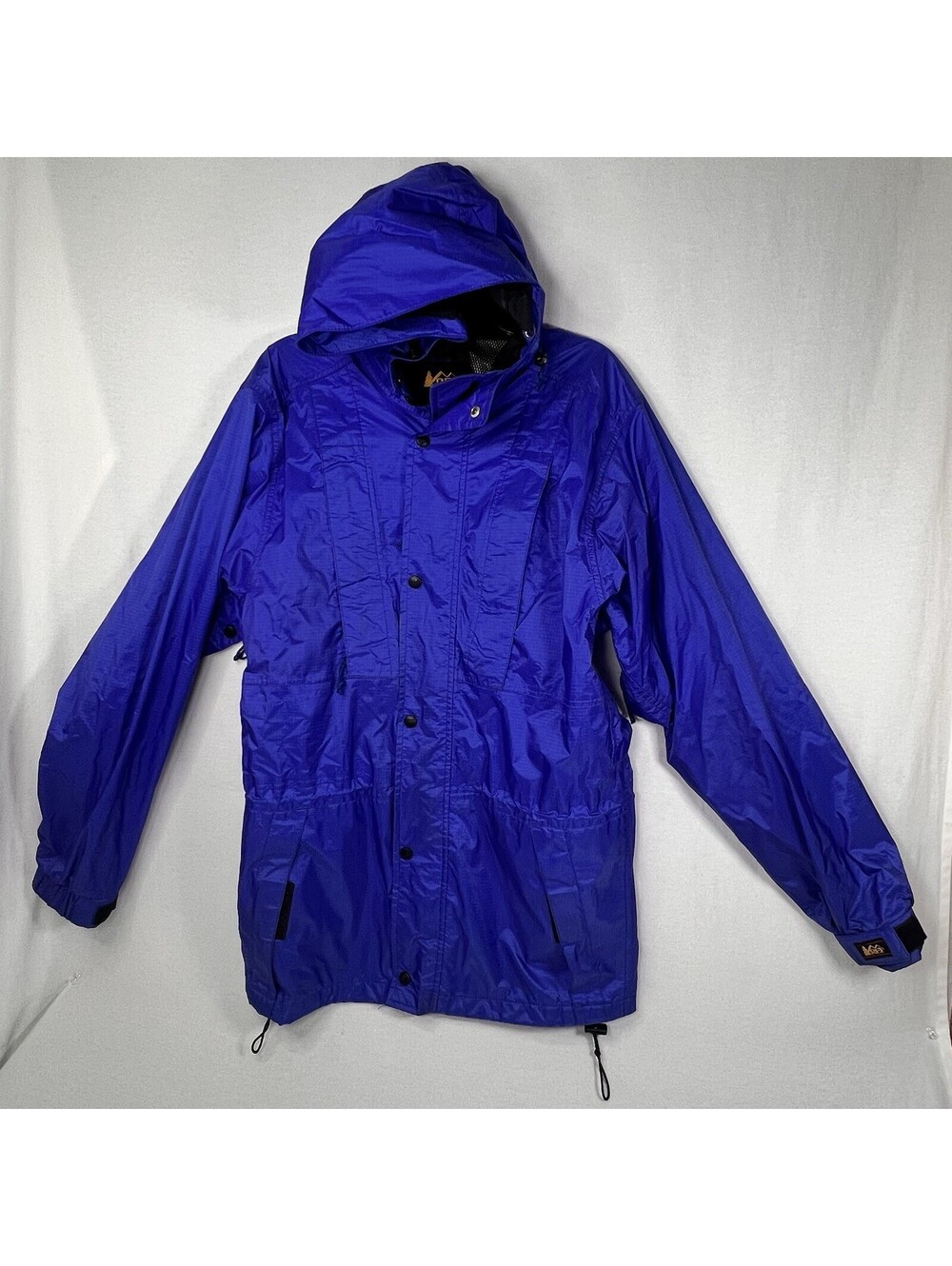 REI Gore-Tex Waterproof Jacket Blue Vented Hooded Men's Size Small